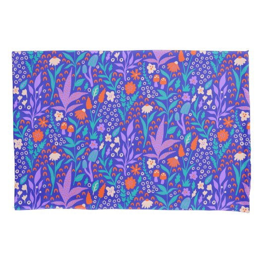 Levendige wilde bloemen kussensloop (Voorkant)