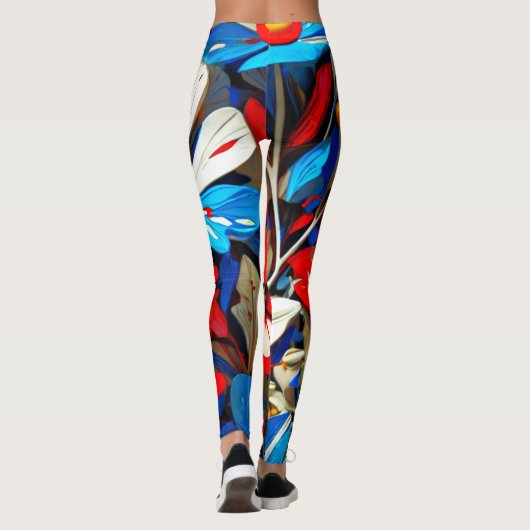 Levendige wilde bloemen Leggings (Achterkant)