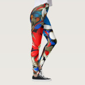 Levendige wilde bloemen Leggings (Rechts)