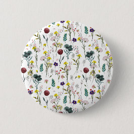 Levendige Wilde Bloemen Ronde Button 5,7 Cm
