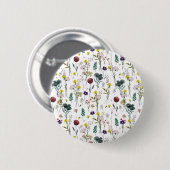 Levendige Wilde Bloemen Ronde Button 5,7 Cm (Voorkant /achterkant)