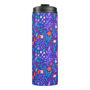 Levendige wilde bloemen thermosbeker
