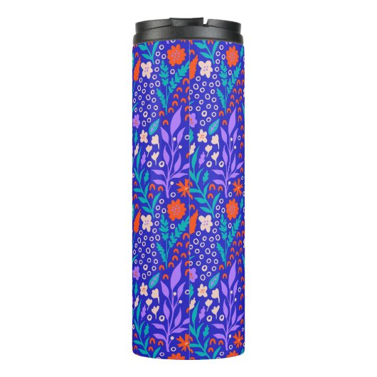 Levendige wilde bloemen thermosbeker (Achterkant)