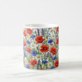 Levendige wilde bloemen weide mok wrap (Center)