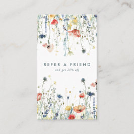 Levendige Wildflower Aanbevelingskaartje