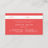 Levendige Wildflower Afsprakenkaartje (Achterkant)