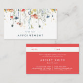 Levendige Wildflower Afsprakenkaartje (Voorkant / Achterkant)