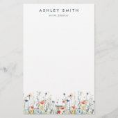 Levendige Wildflower Briefpapier (Achterkant)