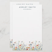 Levendige Wildflower Briefpapier (Voorkant / Achterkant)