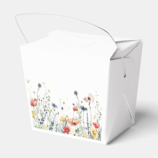 Levendige Wildflower bruiloft dank u Bedankdoosjes (Achterkant)