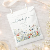 Levendige Wildflower bruiloft dank u Bedankzakje (Geknipt)