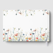 Levendige Wildflower bruiloft Gastenboek (Achterkant)