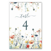 Levendige Wildflower bruiloft Kaart (Voorkant)