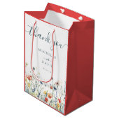Levendige Wildflower bruiloft Medium Cadeauzakje (Voorkant Gekanteld)