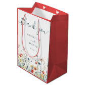 Levendige Wildflower bruiloft Medium Cadeauzakje (Achterkant Gekanteld)