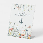Levendige Wildflower bruiloft Reclamebord Met Voetstuk (Voorkant)