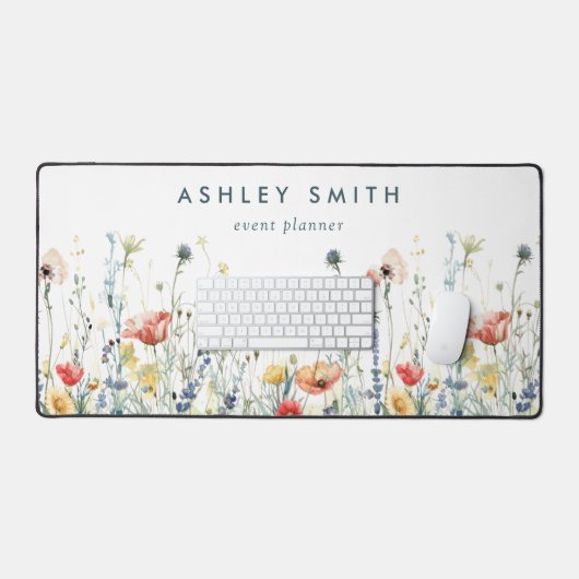 Levendige Wildflower Bureaumat (Keyboard & Muis)