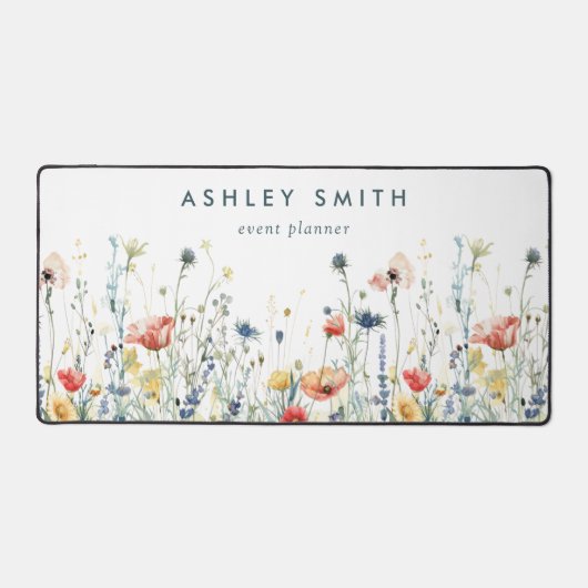 Levendige Wildflower Bureaumat (Voorkant)