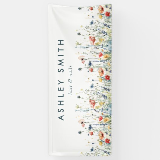 Levendige Wildflower Business Spandoek (Verticaal)