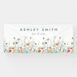 Levendige Wildflower Business Spandoek