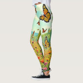 Levendige Wildflower Butterfly Joy Design Leggings (Links)