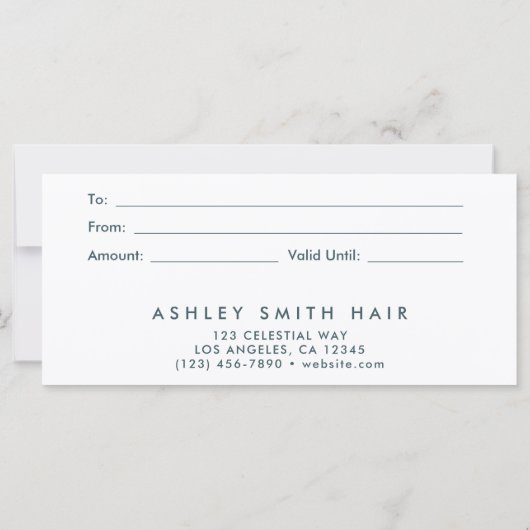 Levendige Wildflower Cadeaubon (Achterkant)