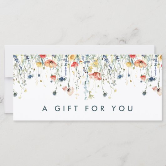 Levendige Wildflower Cadeaubon (Voorkant)