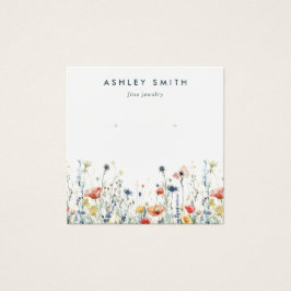 Levendige Wildflower Earring Display Kaart