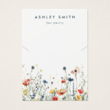 Levendige Wildflower Field Ketting Display Kaart