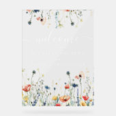 Levendige Wildflower Field Wedding Acryl Bord (Voorkant)