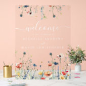 Levendige Wildflower Field Wedding Acryl Bord (Huwelijk)