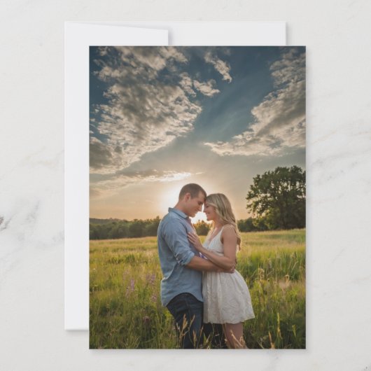 Levendige Wildflower foto Save The Date (Achterkant)