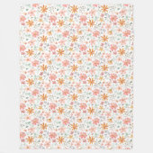 Levendige Wildflower Garden Esthetische Waterverf Fleece Deken (Voorkant)