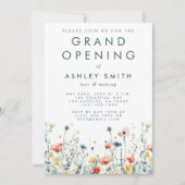 Levendige Wildflower Grand Opening Kaart (Voorkant)
