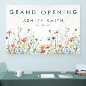 Levendige Wildflower Grand Opening Spandoek (Beurs)