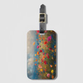 Levendige Wildflower Impressionist Bagagelabel (Voorkant (verticaal))