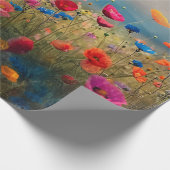 Levendige Wildflower Impressionist Decoupage Cadeaupapier (Hoek)
