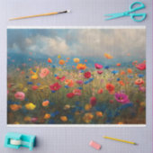 Levendige Wildflower Impressionist Decoupage Tissuepapier (Craft)