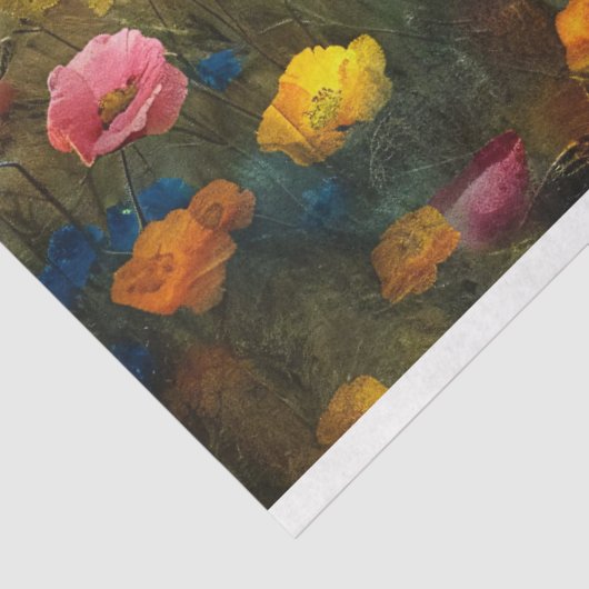 Levendige Wildflower Impressionist Decoupage Tissuepapier (Detail)