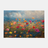 Levendige Wildflower Impressionist Deurmat (Voorkant)