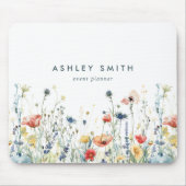 Levendige Wildflower Muismat (Voorkant)