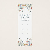 Levendige Wildflower Multiple Earring Display Kaar Mini Visitekaartjes (Voorkant)