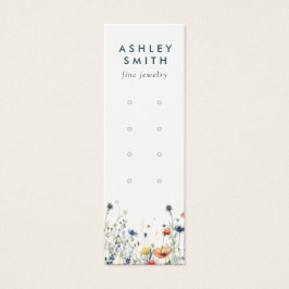 Levendige Wildflower Multiple Earring Display Kaar Mini Visitekaartjes