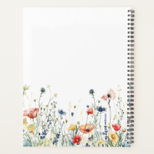Levendige Wildflower Planner (Achterkant)