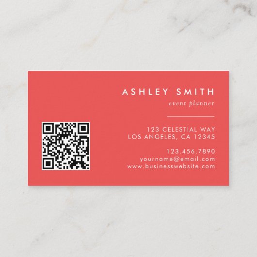 Levendige Wildflower QR-code Visitekaartje (Achterkant)