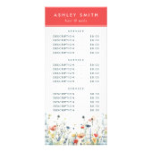 Levendige Wildflower Reclamekaart (Achterkant)