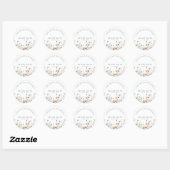 Levendige Wildflower Ronde Sticker (Vel)
