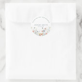Levendige Wildflower Ronde Sticker (Tas)