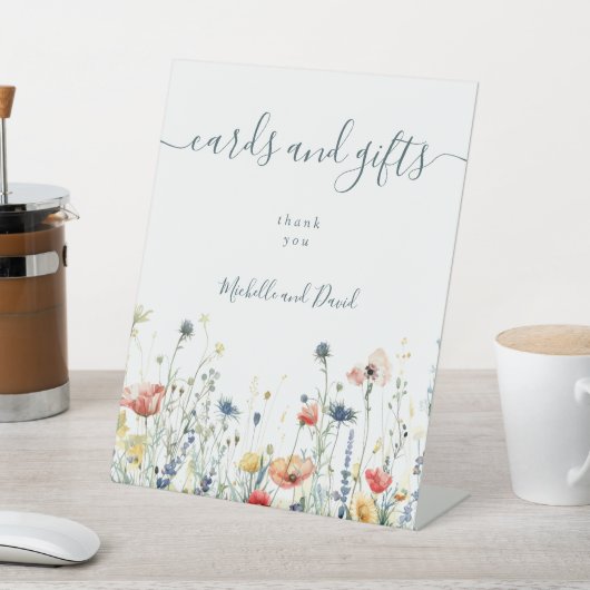 Levendige Wildflower trouwkaarten en geschenken Reclamebord Met Voetstuk (Insitu)