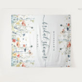 Levendige Wildflower Vrijgezellenfeest achtergrond Wandkleed (Voorkant (horizontaal))